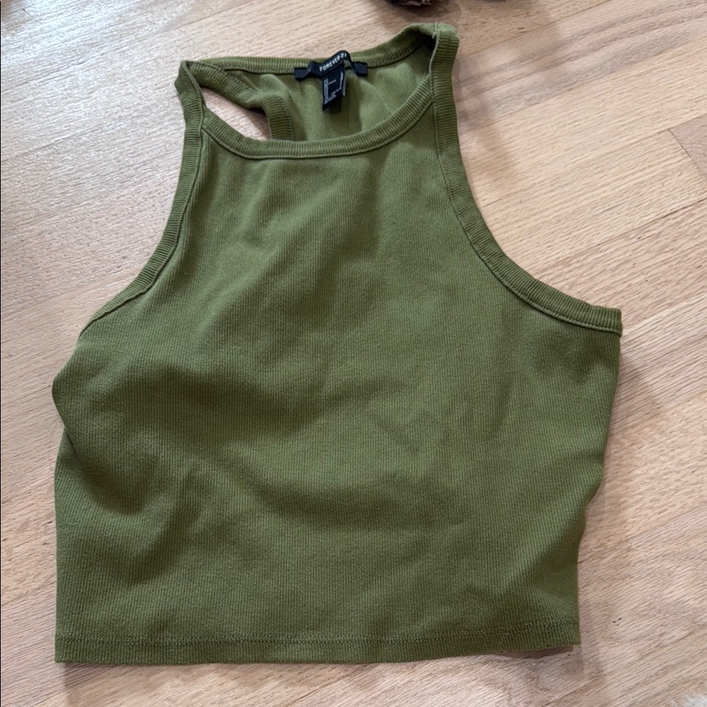 Forever 21 Khaki Green Tank Top